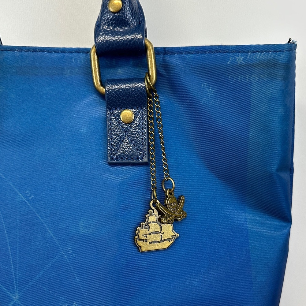 Authentic Disney Parks Pirates Caribbean Dead Men Tell No Tales Blue Tote Bag - Picture 4 of 11